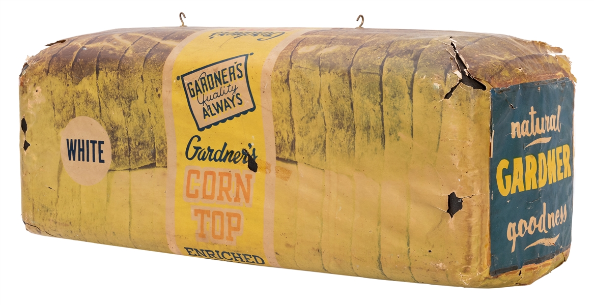  Gardner Bread Hanging Advertising Sign. 1940s. Grocery/coun...