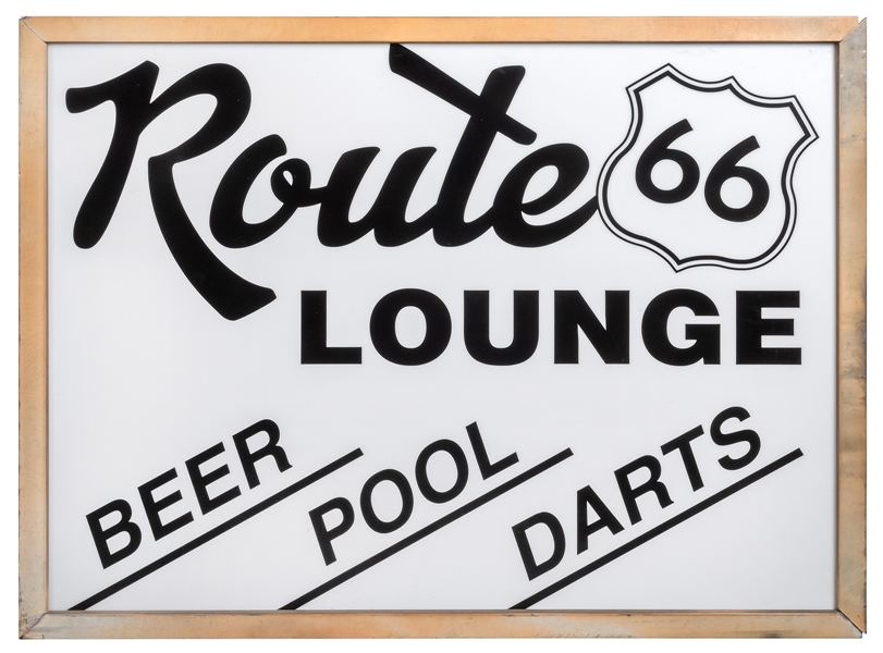  Route 66 Light-Up Café Sign. Large plastic and metal sign w...