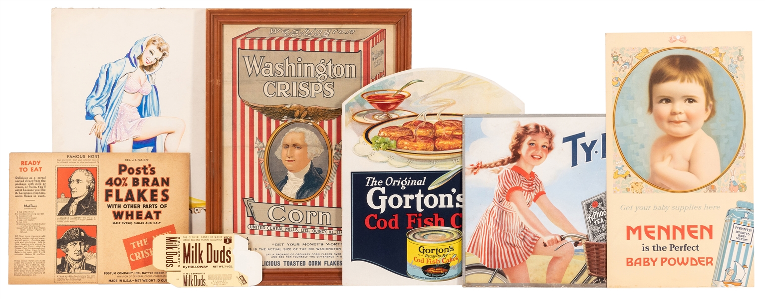  Group of 11 Product Advertisements. Mostly food related, in...