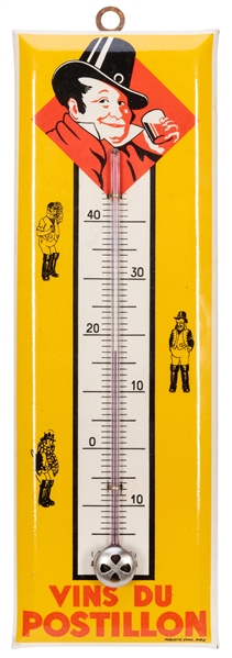  Vins du Postillon Thermometer. A French advertisement for w...