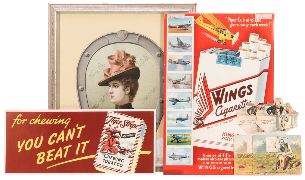 Group of Five Tobacco Related Advertisements. Includes two ...