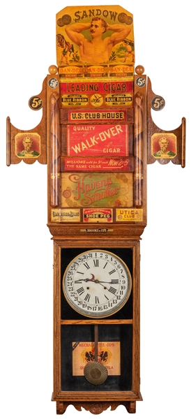  Vintage Sandow Cigar Advertising Clock. A handsome vintage...