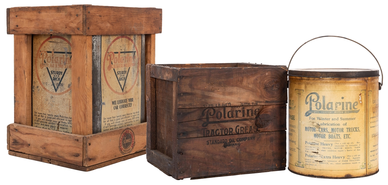  Two Polarine Five Gallon Can in Original Crate. Including o...