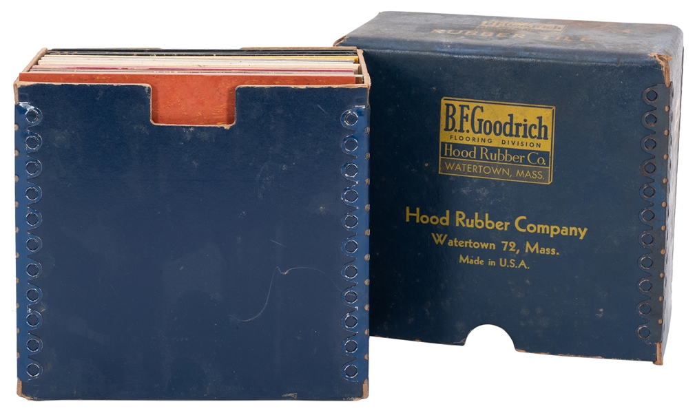  B.F. Goodrich Rubber Tile Salesman Samples. Circa 1930. Col...
