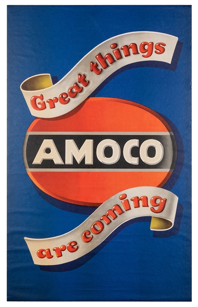 Amoco. Great Things are Coming. Vintage paper poster likely...