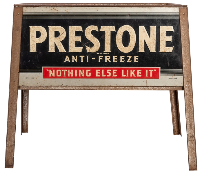  Prestone Anti Freeze Rack. Embossed metal front panel with ...