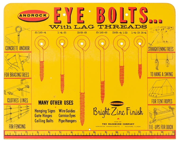  Androck Eye Bolts Hardware Store Display. Circa 1950s/60s. ...