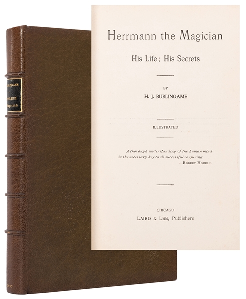  [Fine Binding] Burlingame, H.J. Herrmann the Magician. Chic...