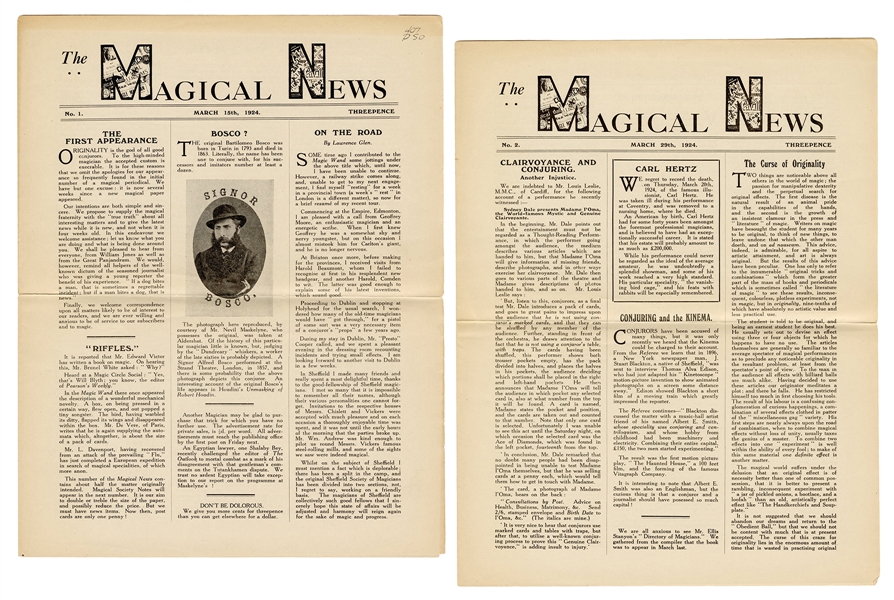  Jonson, Wilfrid (ed.). The Magical News. London, 1924. Comp...