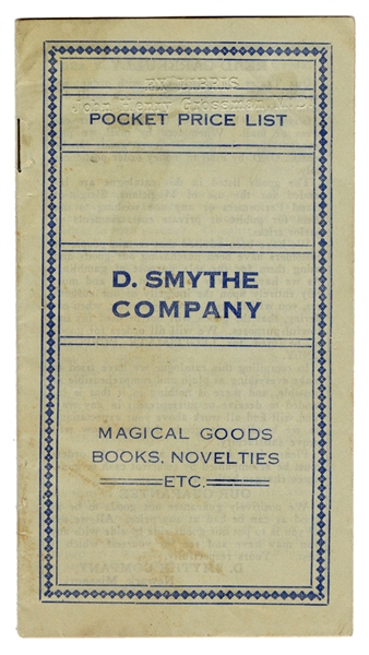 D. Smythe Company Magical Goods Catalogue. Newark, MO., ca....