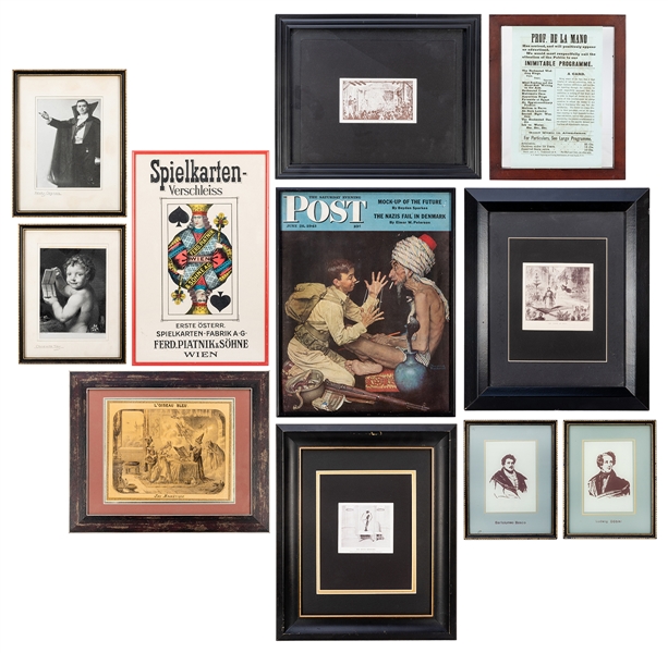  Lot of 11 Magic Prints. 19th/20th century. Group of framed ...