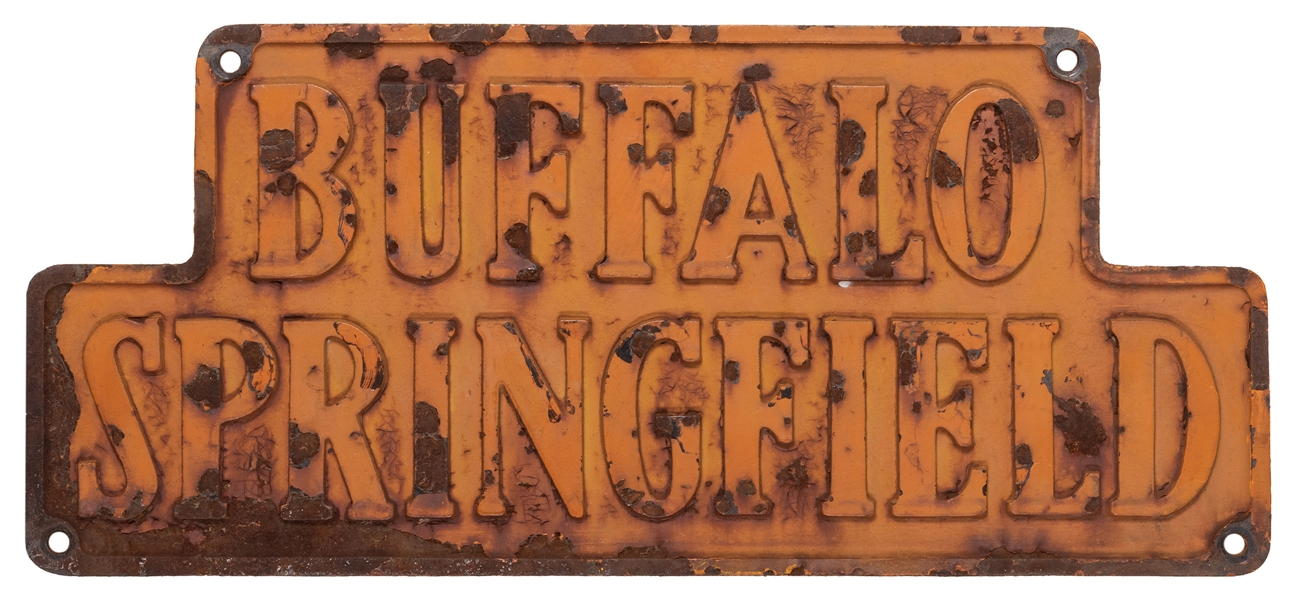  Buffalo Springfield Cast Iron Excavator Sign. Heavy cast ir...