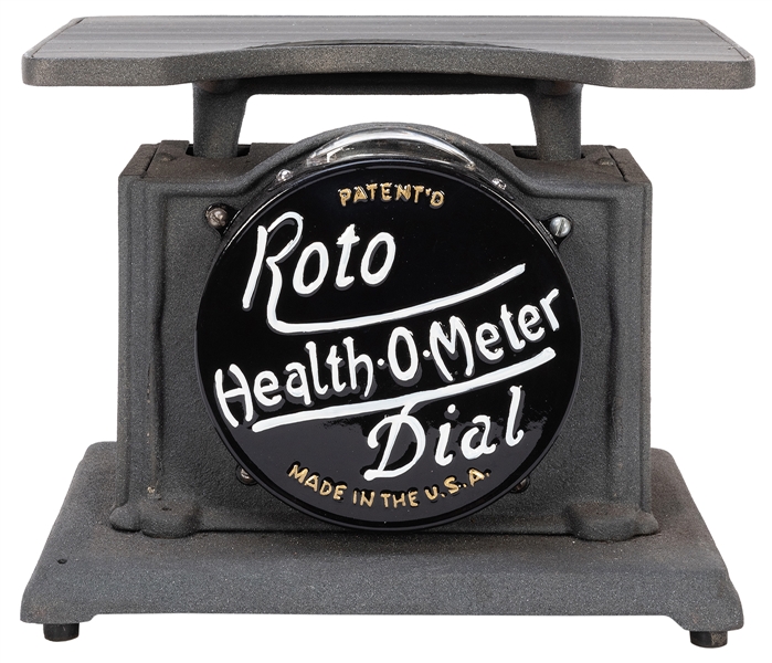 Roto Health-O-Meter. Cast iron bathroom scale. Height 8”. R...