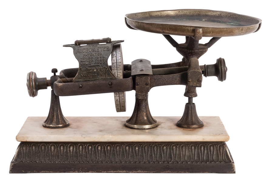  Dodge Mfg. Micrometer Scale. Yonkers, ca. 1900s. Marble and...