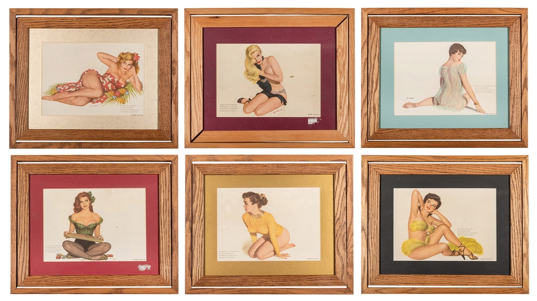  Moore, Al. Complete Set of 12 Esquire Pin-Up Prints in Revo...