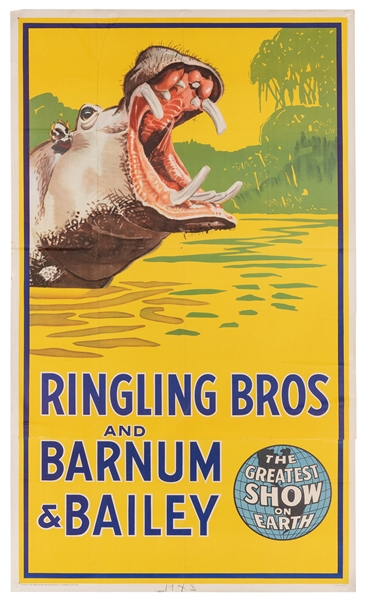 Ringling Brothers and Barnum & Bailey. Hippopotamus. 1942/4...