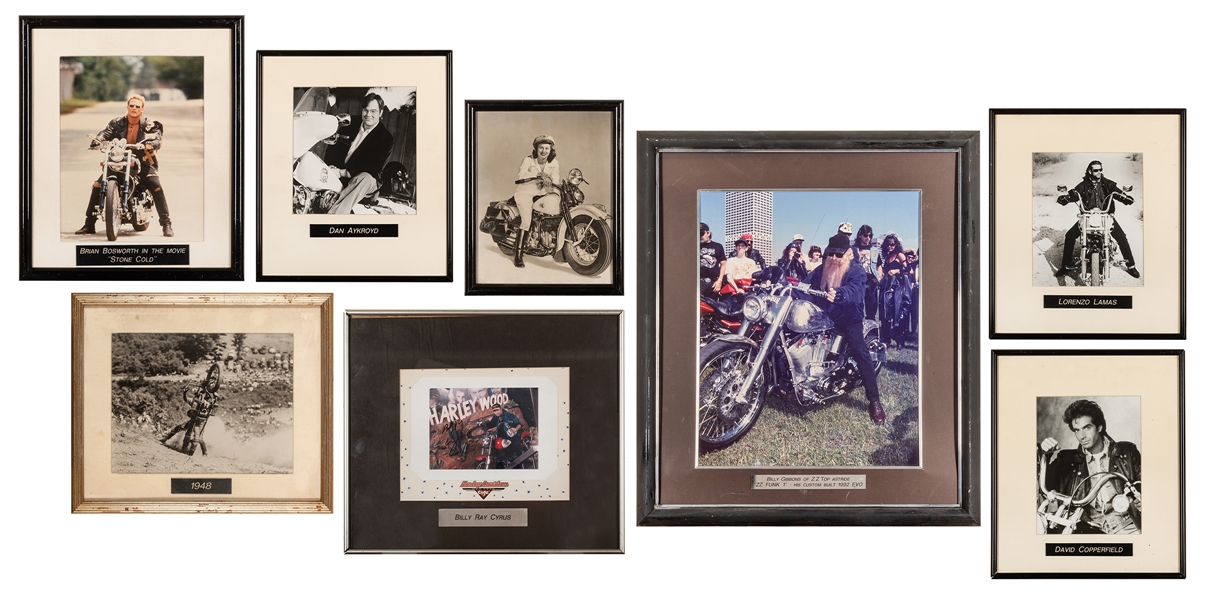  Harley-Davidson Café Framed Photos Lot. Circa 1990s. Eight ...
