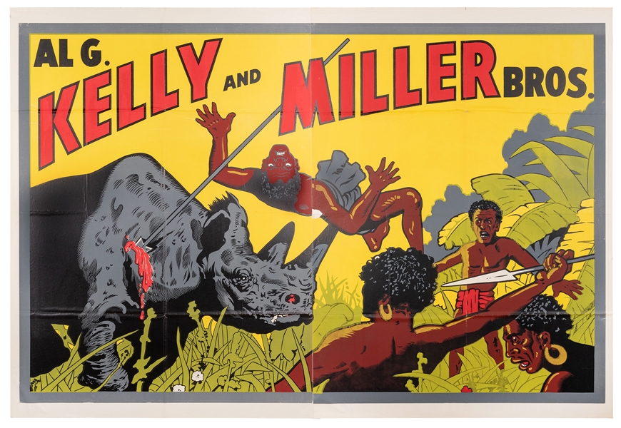  Al. G. Kelly-Miller Bros. Circus. Circa 1950s. Large color ...