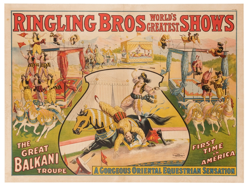  Ringling Bros. The Great Balkani Troupe. Cincinnati: Strobr...