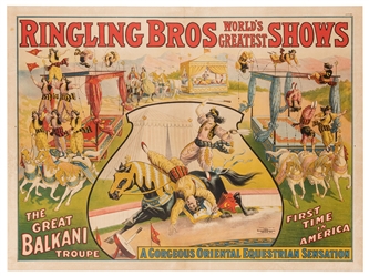  Ringling Bros. The Great Balkani Troupe. Cincinnati: Strobr...