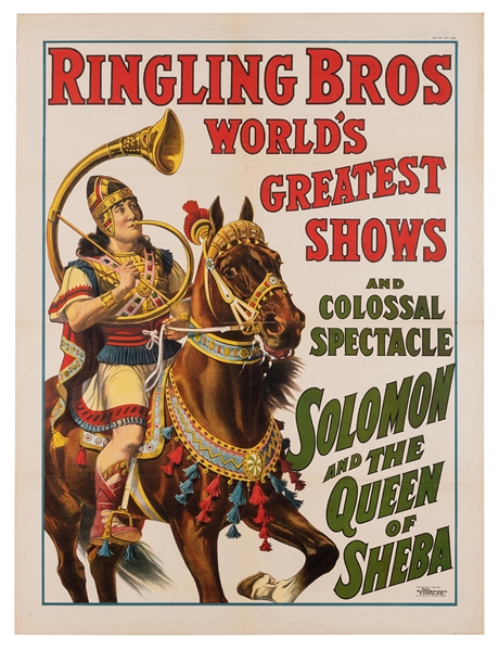  Ringling Bros. World’s Greatest Shows. Solomon and the Quee...