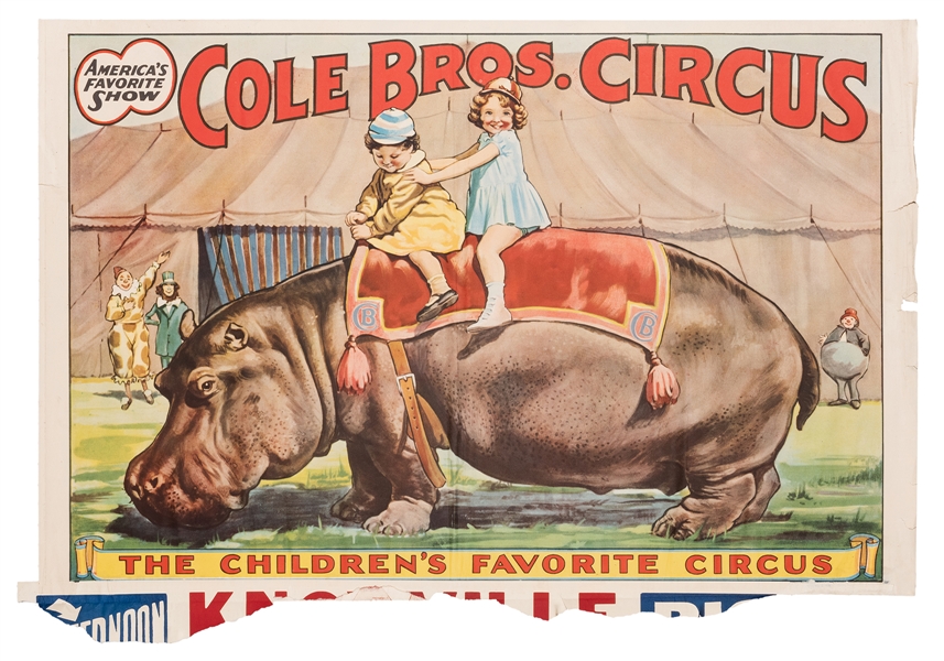  Cole Bros. Circus. The Children’s Favorite Circus. Erie Lit...