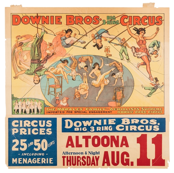  Downie Bros. Circus. Morales Family-Aerialists Supreme. Eri...