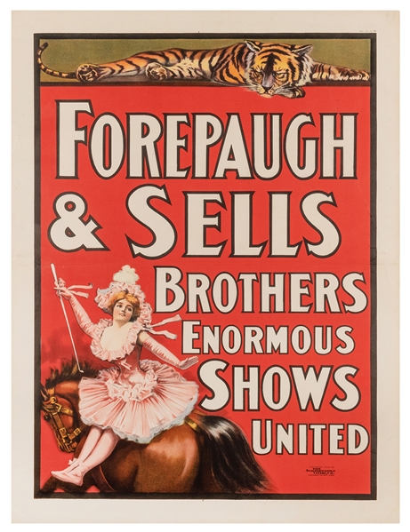  Forepaugh & Sells Brothers Enormous Shows United. Cincinnat...