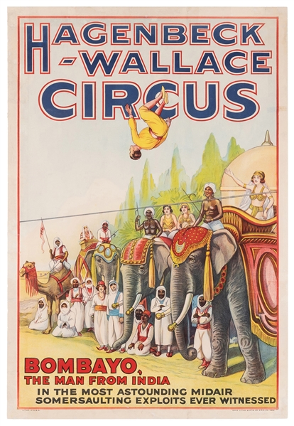  Hagenbeck-Wallace Circus. Bombayo the Man from India. Erie ...