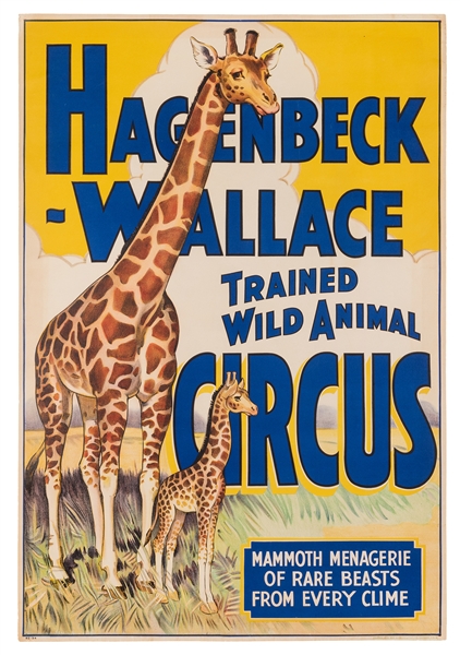  Hagenbeck-Wallace Circus. Mammoth Menagerie of Rare Beasts....