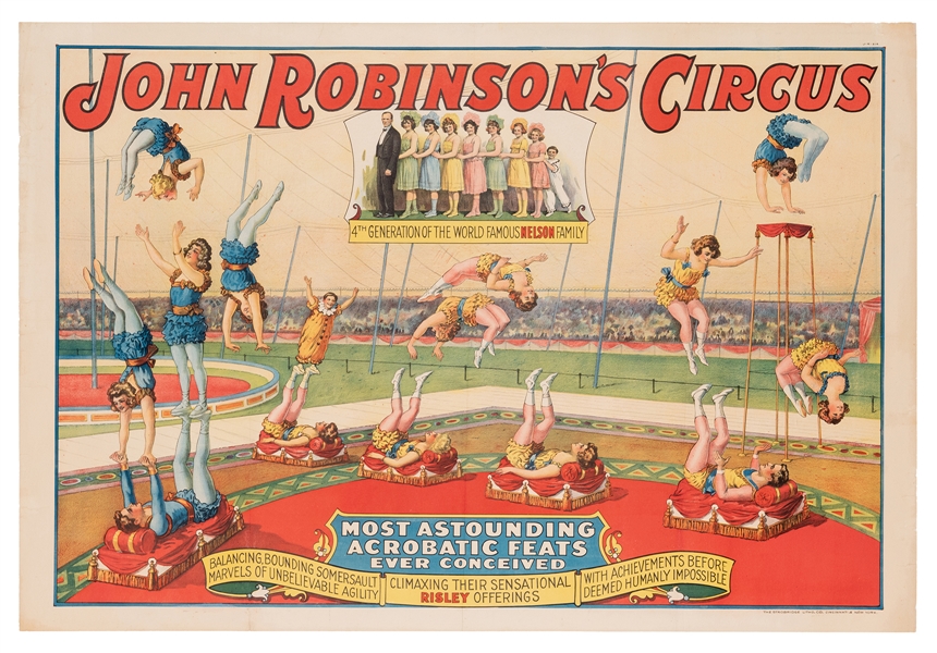  John Robinson’s Circus. World Famous Nelson Family. Cincinn...