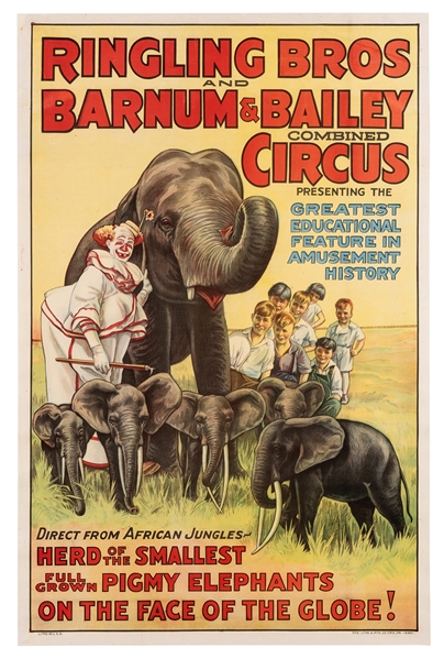 Ringling Bros. and Barnum & Bailey Circus. Pigmy Elephants....