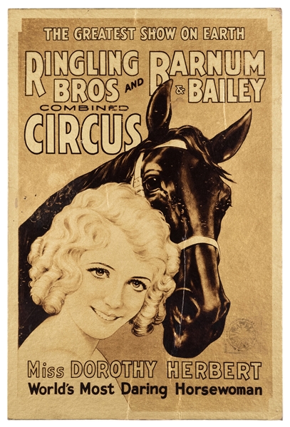  Ringling Bros. and Barnum & Bailey. Dorothy Herbert. 1930s....