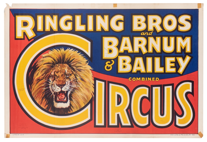  Ringling Bros. and Barnum & Bailey Circus. Erie Litho, ca. ...