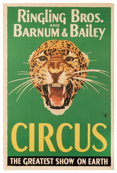  Ringling Bros. and Barnum & Bailey. [Cheetah]. USA, ca. 195...