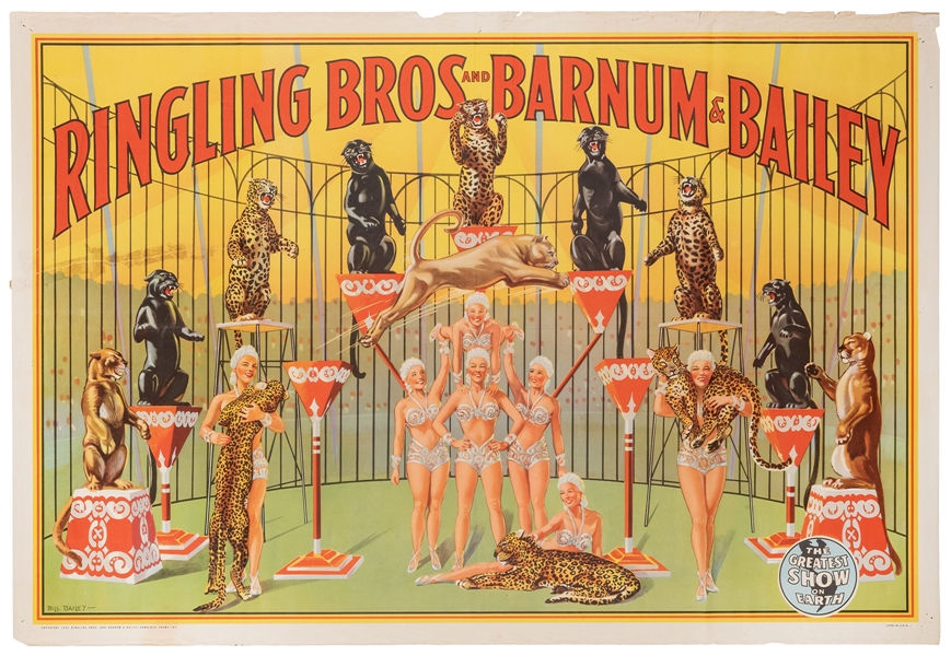  Ringling Bros and Barnum & Bailey. Trained Cats. Copyright ...