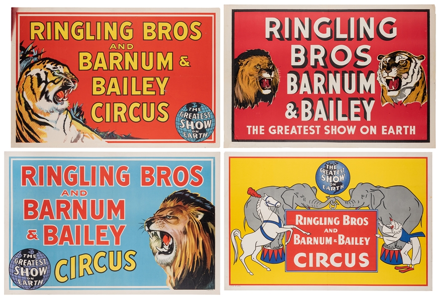 Ringling Bros. and Barnum & Bailey. Four Posters. USA, ca. ...