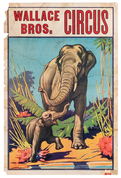  Wallace Bros. Circus. [Elephants]. Newport: Donaldson Litho...