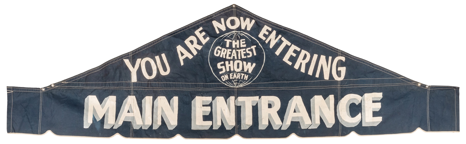  R.B.B.B. “Greatest Show on Earth” Entrance Banner. Mid-20th...
