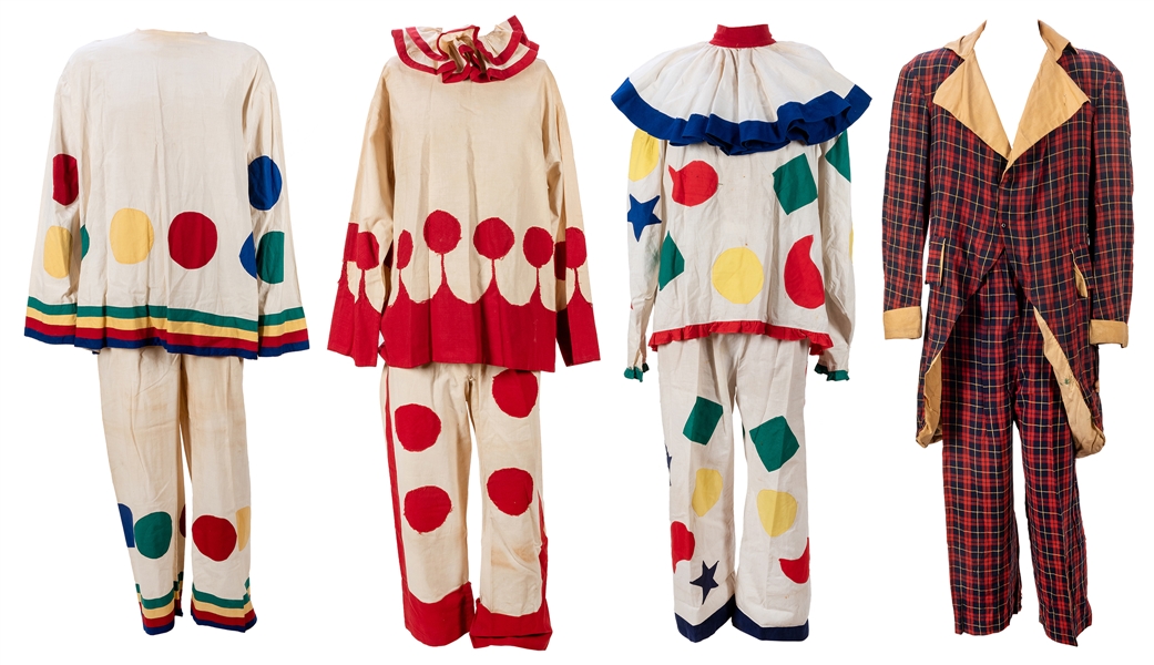  Group of Ted Haussman’s Clown Costumes and Accessories. Mid...