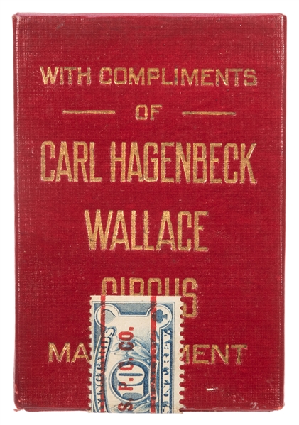  Carl Hagenbeck – Wallace Circus Playing Cards. USPC, ca. 19...