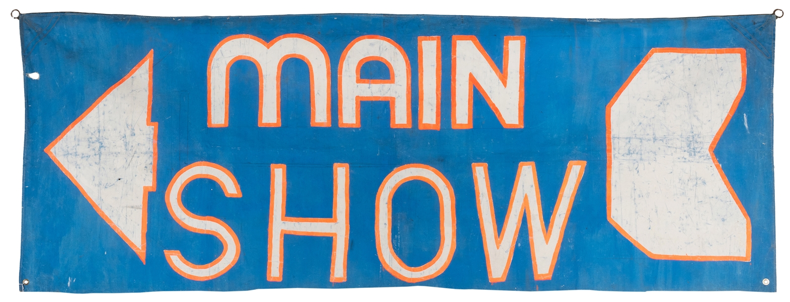  Main Show. Sideshow/Carnival Banner. Large cloth banner pai...