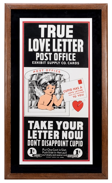  True Love Letter Post Office Arcade Game Sign. Chicago: Exh...