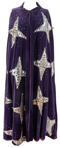  Circus Performer Robe. Circa 1970s. Purple felt robe with r...