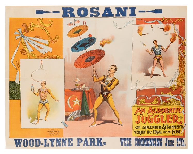  Rosani, Joseph. Rosani. An Acrobatic Juggler of Splendid At...