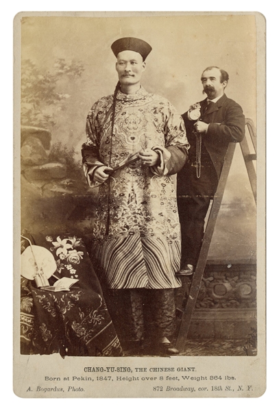  Chang Yu Sing “The Chinese Giant” Cabinet Card Photograph. ...