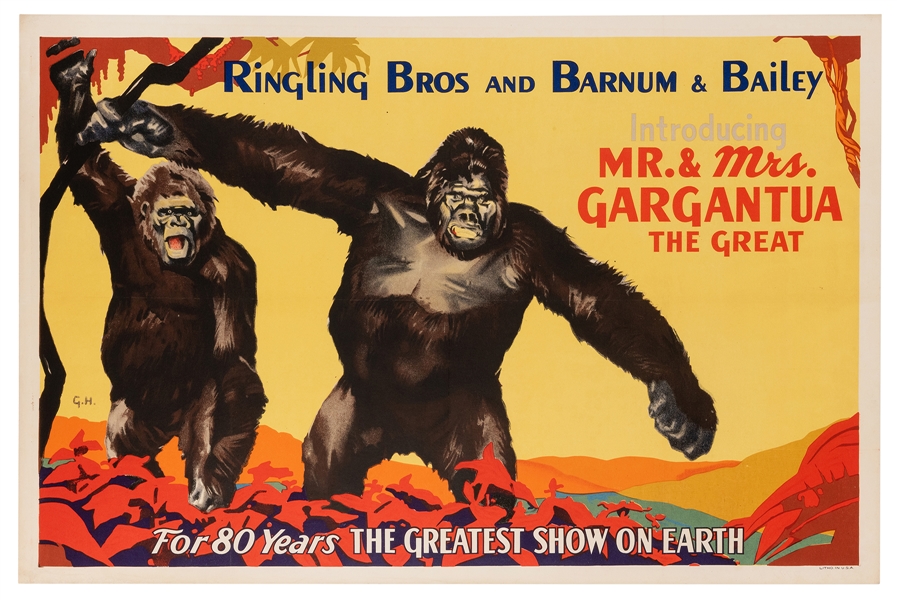  Ringling Bros. and Barnum & Bailey. Mr. & Mrs. Gargantua. E...