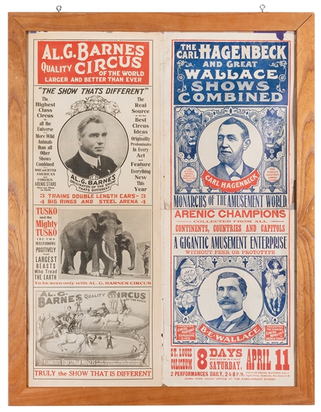  Al. G. Barnes / Hagenbeck-Wallace Circus Heralds. Two picto...