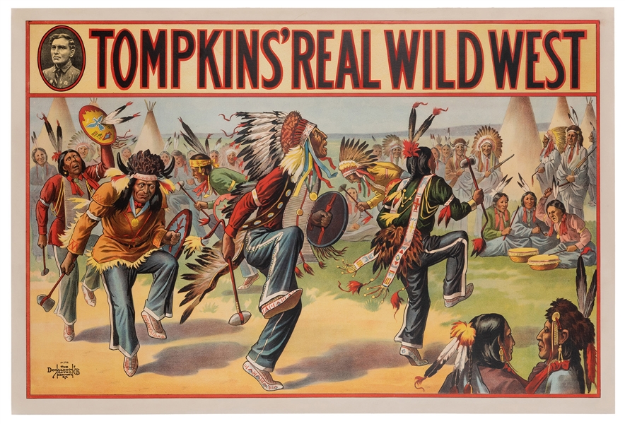  Tompkins’ Real Wild West. Newport, KY: Donaldson Litho, ca....