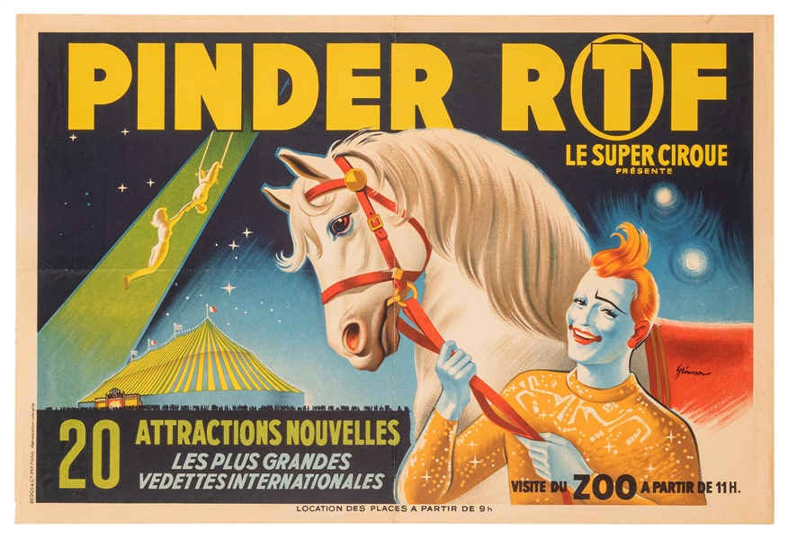  Pinder RTF Super Cirque. Paris: Bedos & Cie, ca. 1950s. Off...
